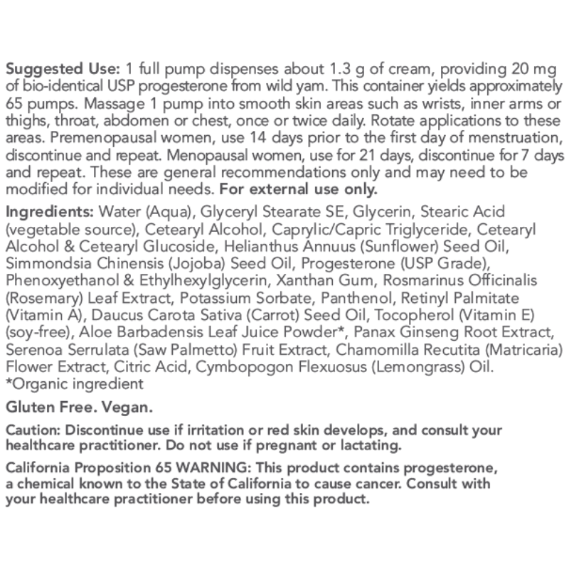 Progesterone from Wild Yam Unscented