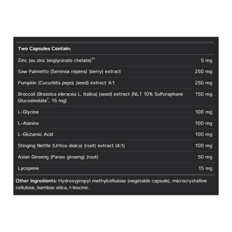 ProstaCalm Supplement Facts